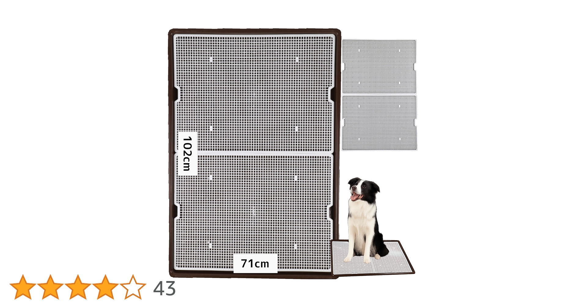 犬トイレトレー 大型犬  1020 x 710 x 50 mm (ブラウン) Amazon | 犬 トイレ トレー スーパーワイド 大型犬 特大 1020 x